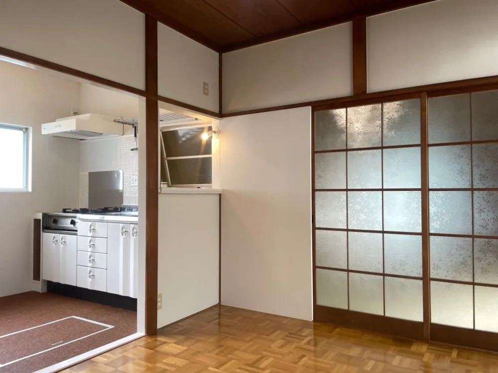 市松模様のフローリング